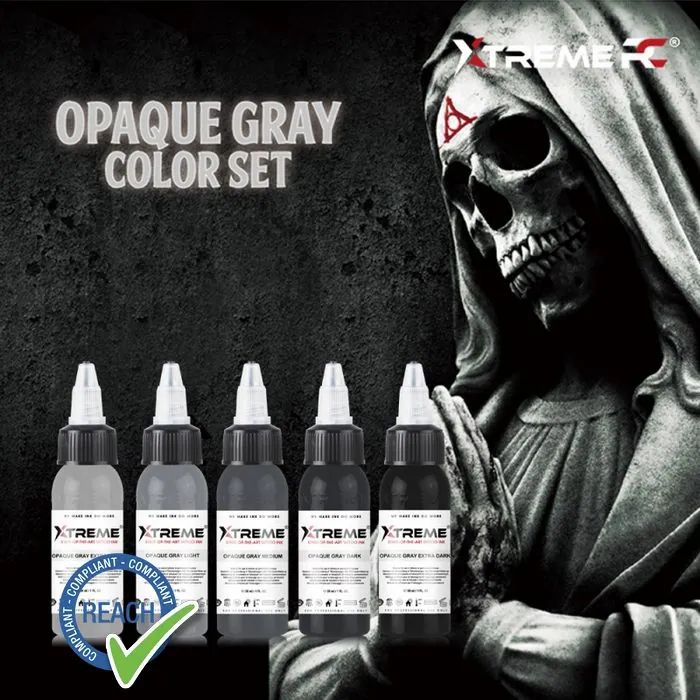 Xtreme Ink Opaque Gray Set 5x30ml