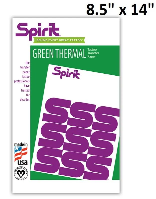 Foaie transfer spirit lunga green 37cm*21.5cm pentru imprimanta / manual