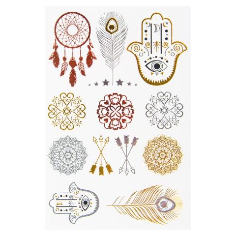 Sticker tatuaj temporar metalic 14*21cm model 3 OFERTA