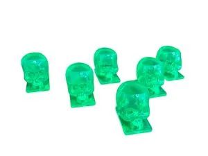Set 50 Capacele Schelet Plastic 12mm Verde