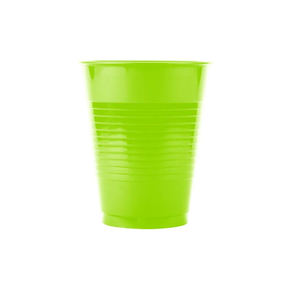 Set 100 pahare unica folosinta Verde deschis