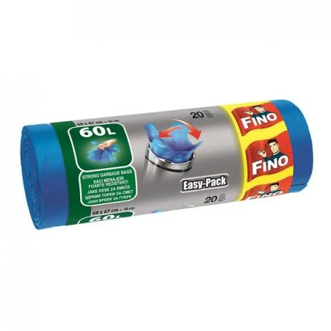 FINO SACI MENAJ REZISTENTI ALBASTRI 60L